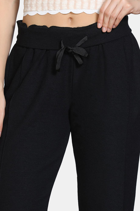 Zivame Knit Cotton Loungewear Bottom - Black Beauty — image 8